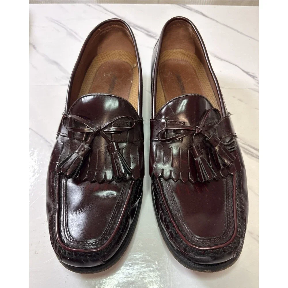 Johnston & Murphy  20-0588 Mens 10 Medium leather slip-on